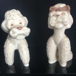 PAIR OF VINTAGE SYLVAC POODLES. Numbered 3110 and 170. Both in good condition with no chips or