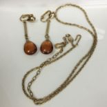 Vintage costume jewellery set by Sarah Coventry - clip on earrings and matching necklace. Includes