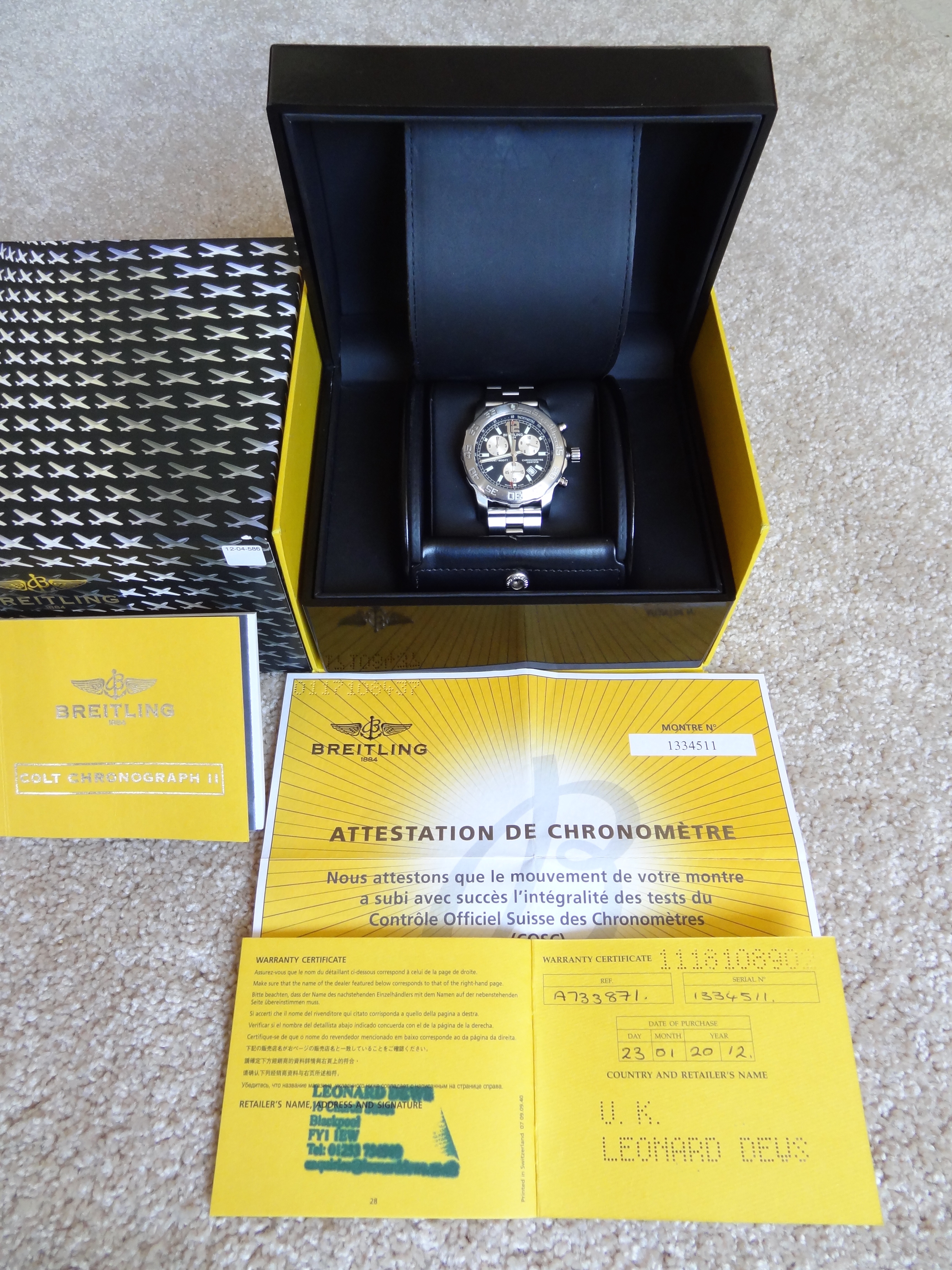 BREITLING Colt Chronograph II Quartz A73387 - Image 4 of 12