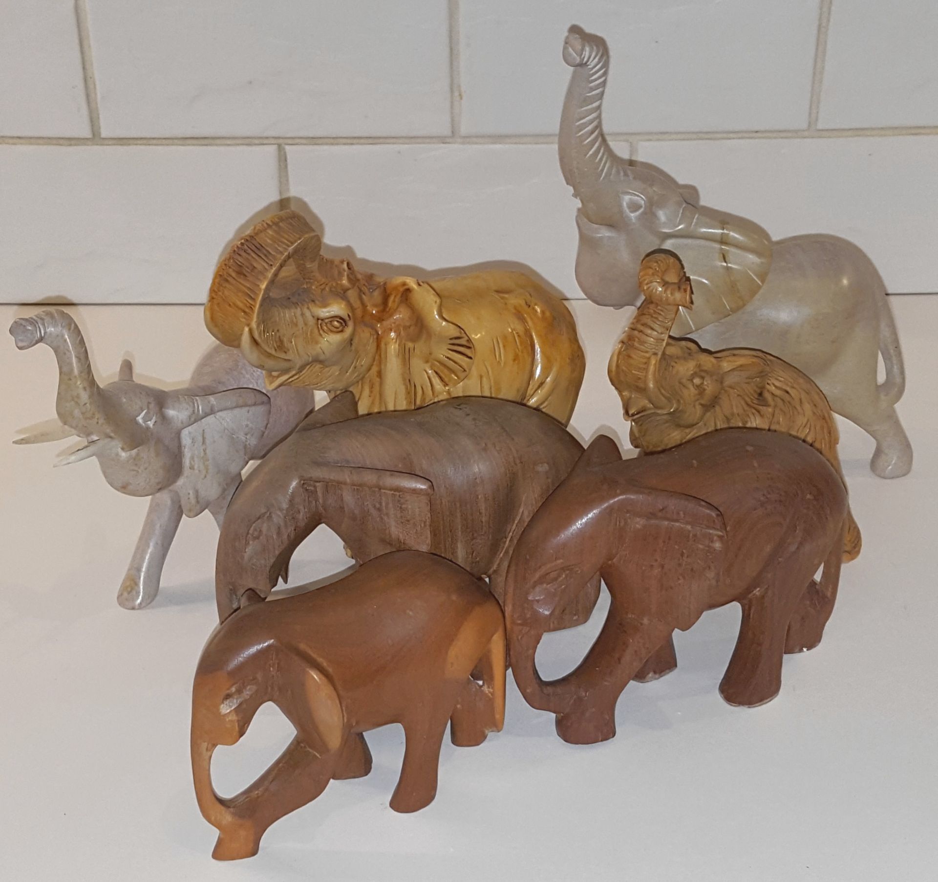 7 Vintage Colletable Elephants No Reserve