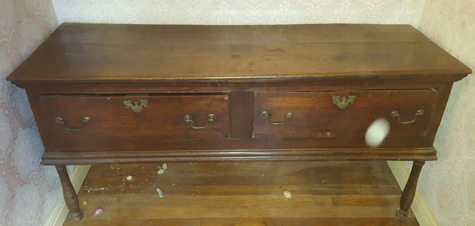 Georgian Lowboy 2 Drawer Front