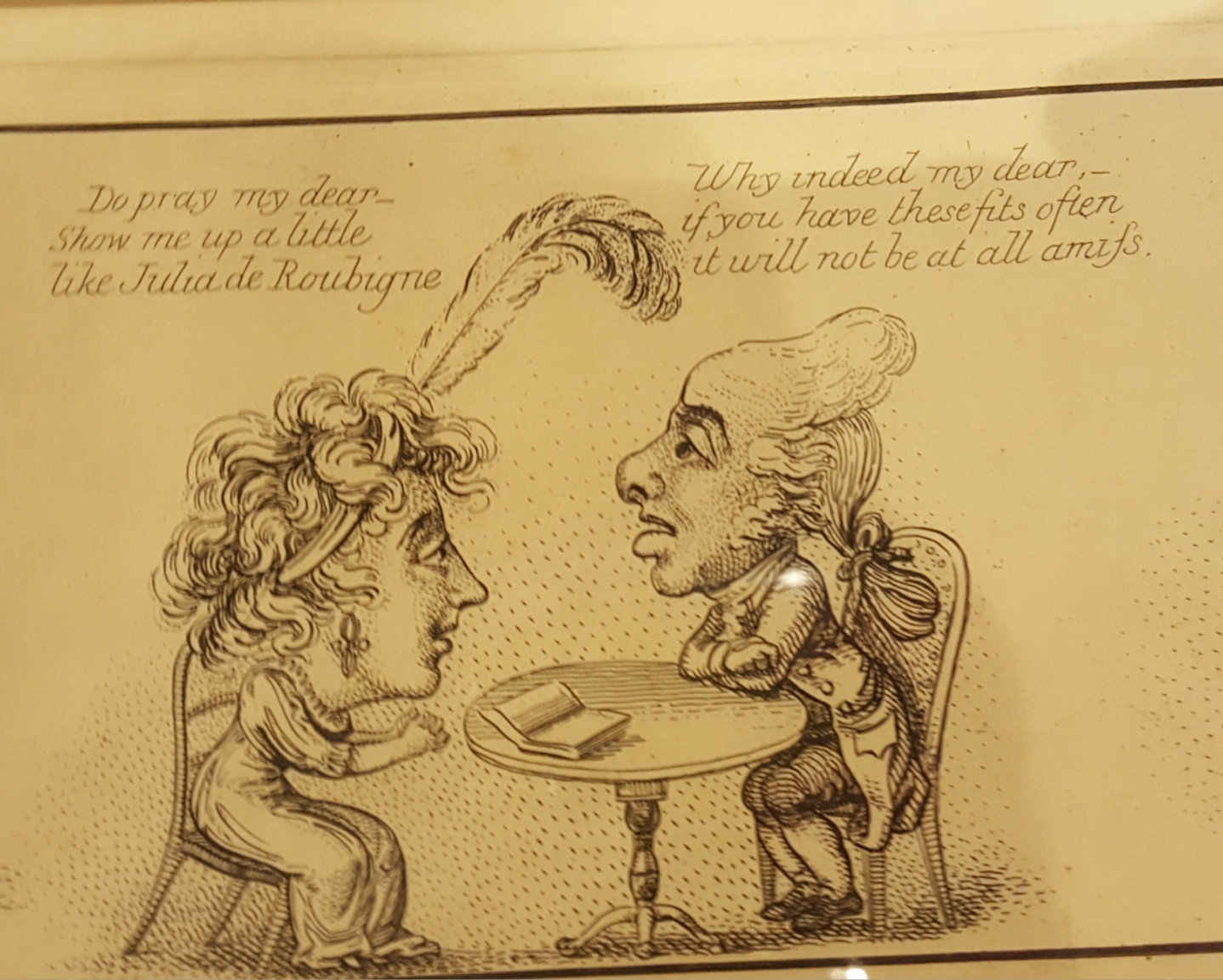 Early Satirical Print Comprising 4 Sketches Georgian Comic Scenes 18th Century - Image 3 of 5