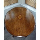 Victorian Inlaid Oval Tilt top Table