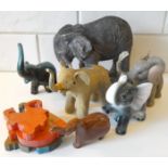 Collection of 6 Novelty Elephants No Reserve