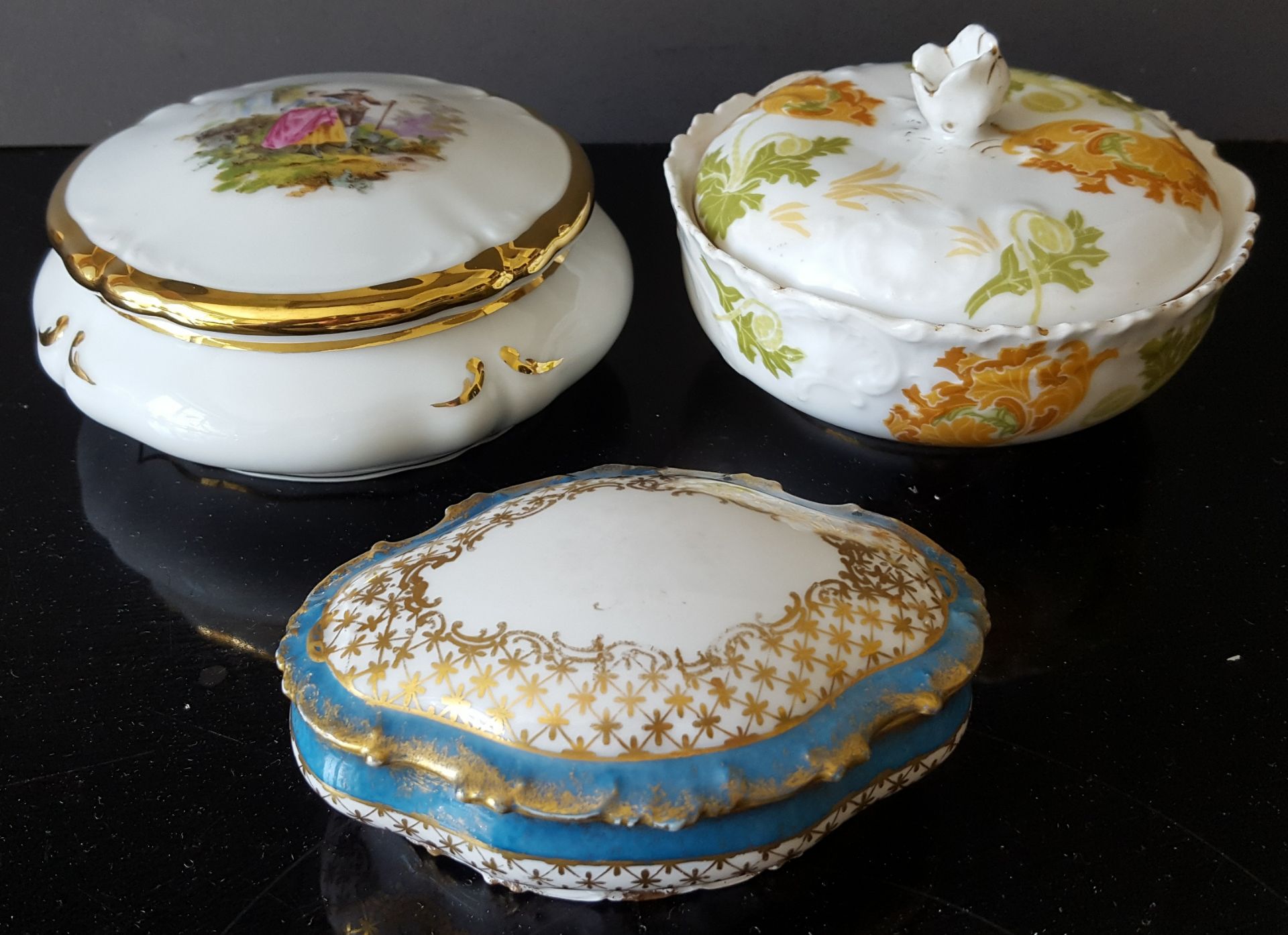3 x Vintage Limoges Boxes includes early Limoges items