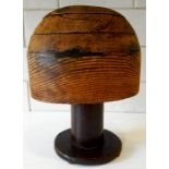 Vintage Pine Wood Wig or Hat Stand