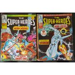 25 x Marvel Comics The Super Heroes Series No. 1-25 printed 1975 Numer 1 issue with original insert