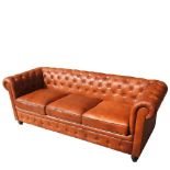 Shoreditch Leather Chesterfield 3-Seater Sofa