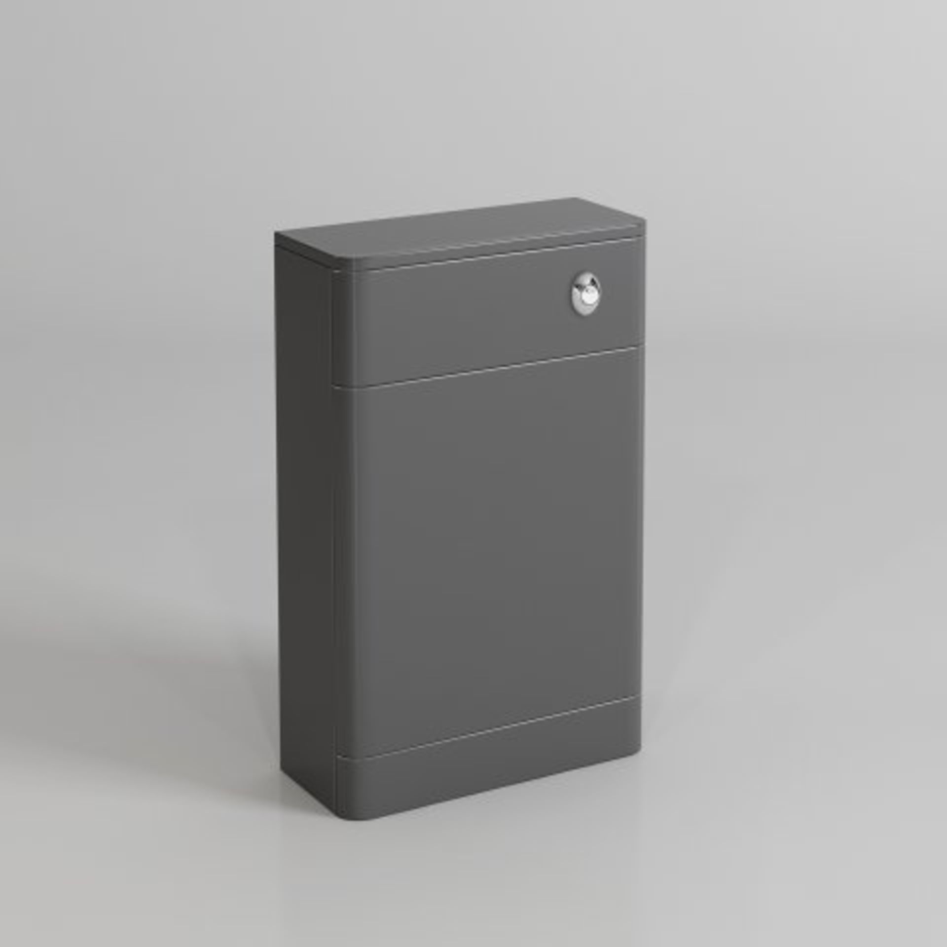 (66) 500mm Gloss Grey Back To Wall Toilet Unit. RRP £143.99. This Gloss Grey 500mm Back To Wall - Image 3 of 4