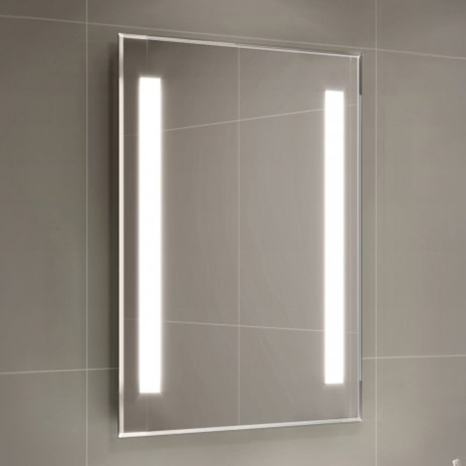 (A102) 500x700mm Omega Illuminated LED Mirror. RRP £349.99. Rectangular mirror with smart edges,