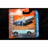 Matchbox Chevy Bel Air Convertible - Blue MBX Adventure City Model. Model is part of an old