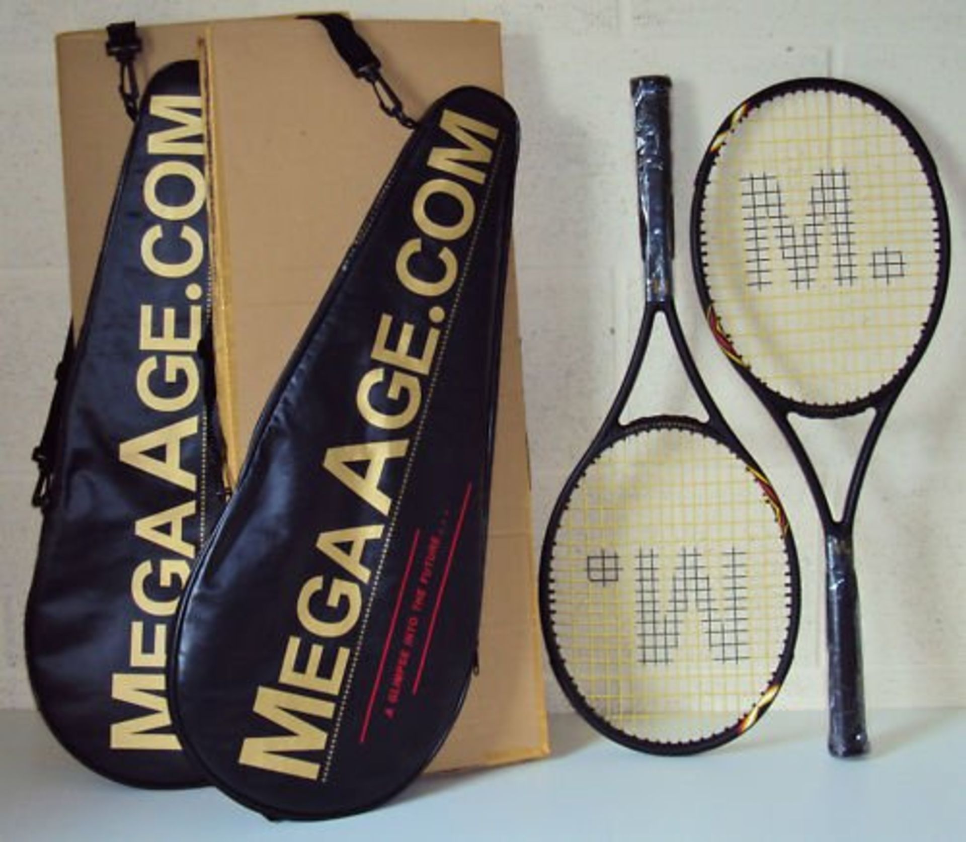 Box of 10 x MegaAge Mega1 Tennis Rackets Voted best value club player racket Medium Weight, - Image 2 of 2