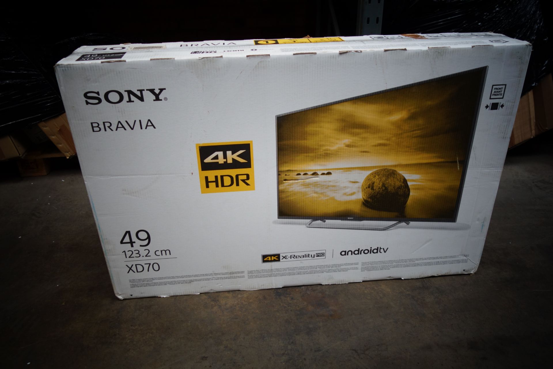 (T3) Sony Bravia 49XD7005 LED HDR 4K Ultra HD Android TV, 49" With Youview/Freeview HD & Silver