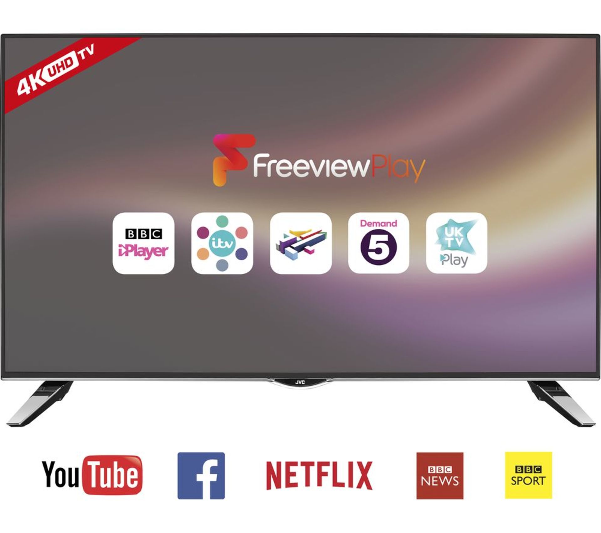 (T26) JVC LT-43C862 Smart 4K Ultra HD 43" LED TV. RRP £449. 4K Ultra HD resolution brings - Image 4 of 6