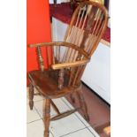 Victorian Ash And Elm Windsor Armchair late 1800s