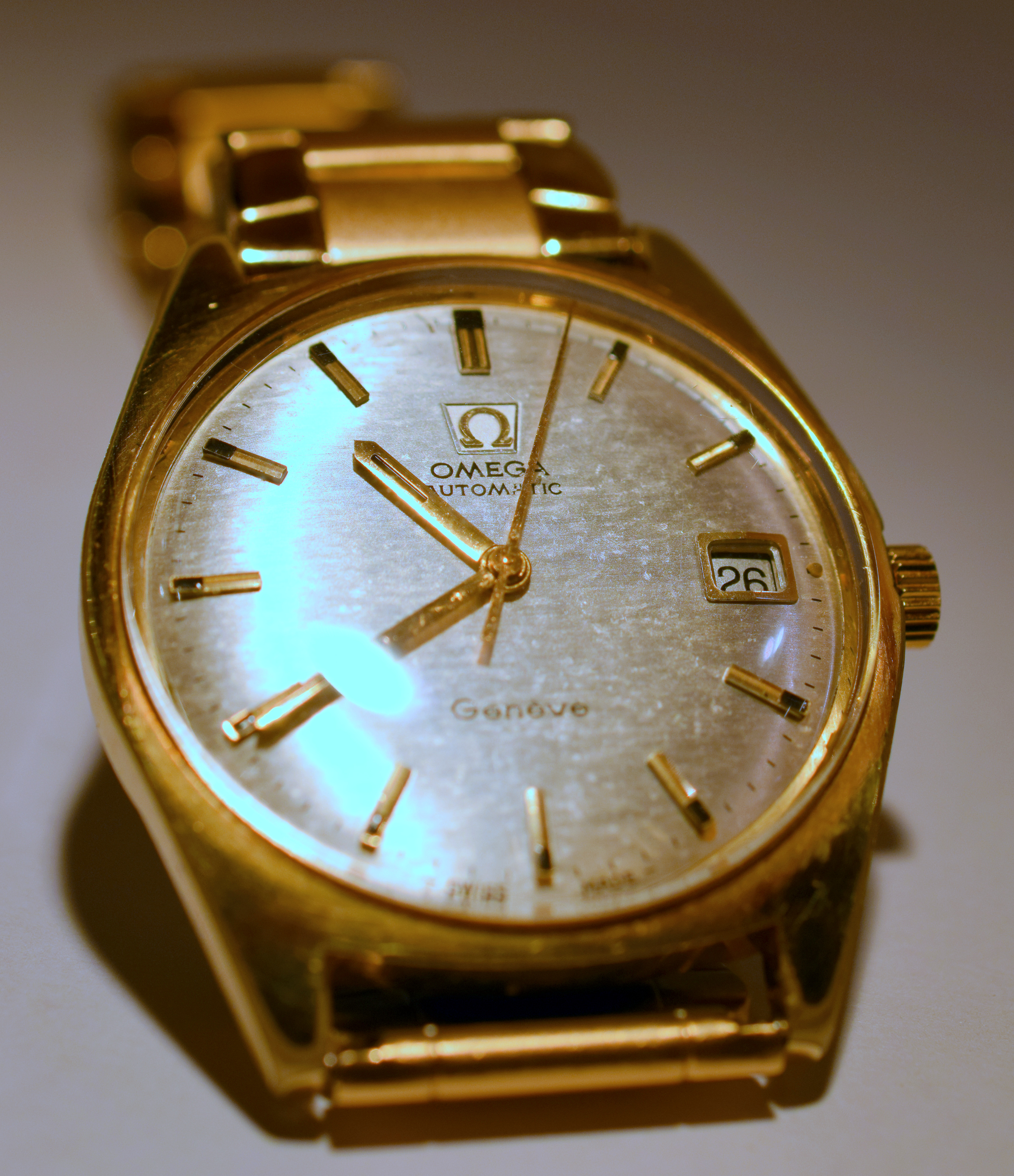 Omega Geneve Automatic With Date Gold Plated on bracelet - Image 3 of 4