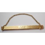 9ct Gold Tie Pin And Chain