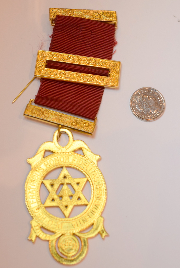 Masonic Exalted Medal On Red Ribbon - Image 2 of 4