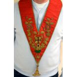 Masonic Sash With Masonic Jewel Medal 1885