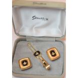Masonic Cufflinks And Tie Pin by Strattons