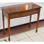 Mahogany Side Table/Desk With Cutlery Drawer c1930s