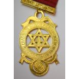 Masonic Exalted Medal On Red Ribbon