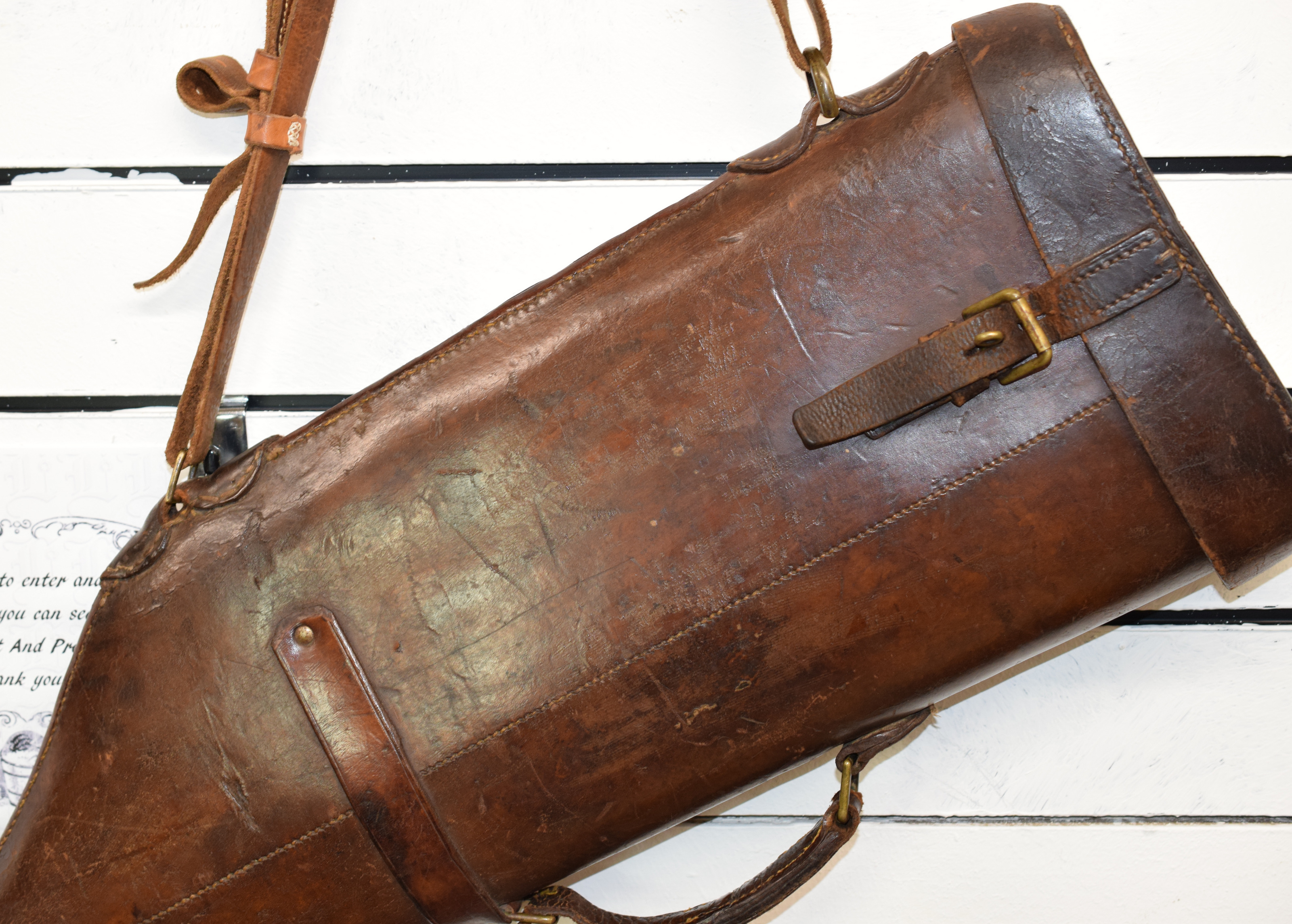 Victorian Leather Leg Of Mutton Shotgun Case - Image 3 of 3
