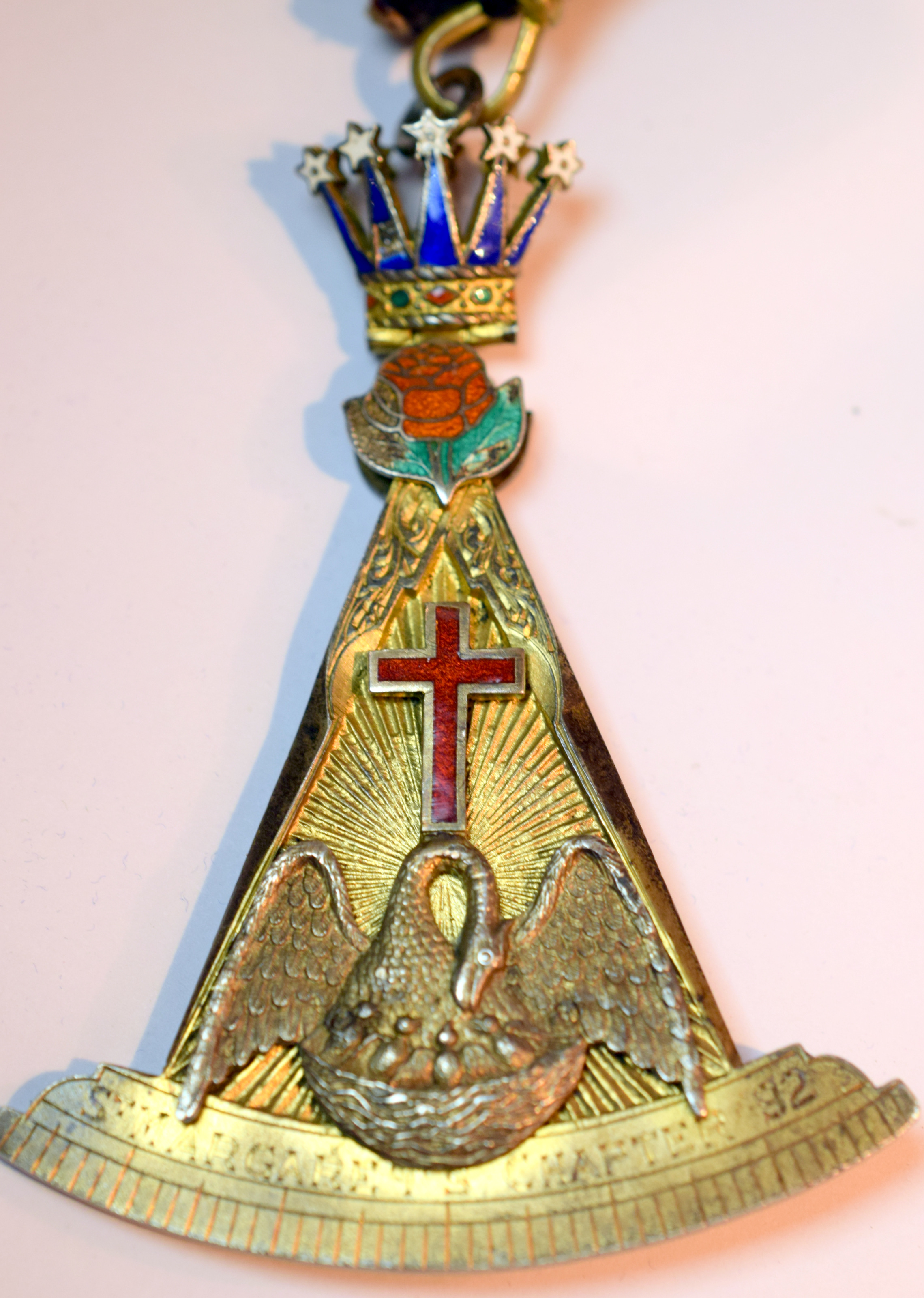 Masonic Sash With Masonic Jewel Medal 1885 - Image 6 of 6