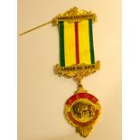 R.A.O.B. Buffalo Masonic Jewel Medal With Ribbon