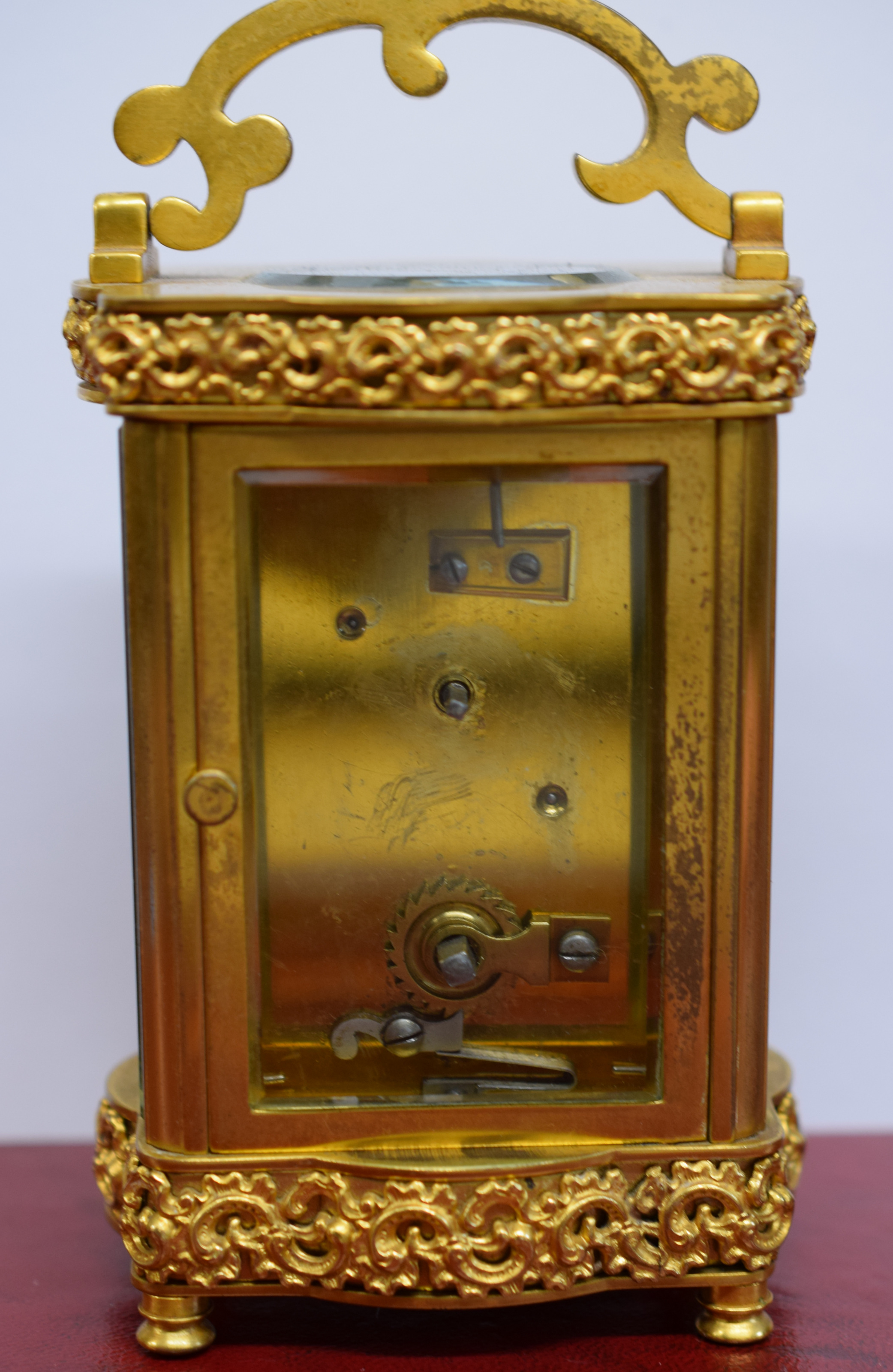 French Brass Serpentine Carriage Clock c1880s - Bild 4 aus 5