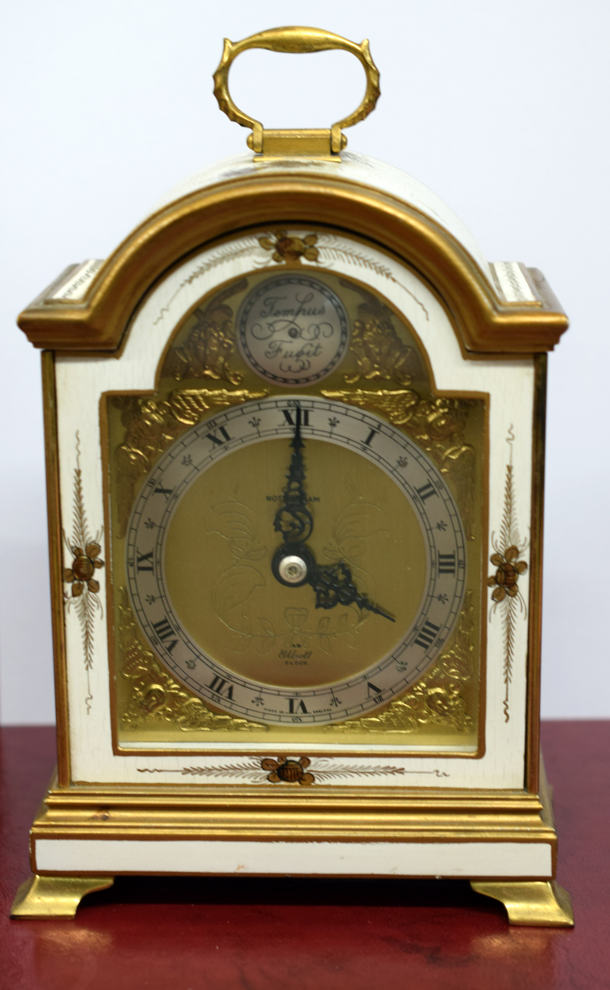 Beautiful Elliot Chinoiserie 8 Day Mantel Clock c1920s