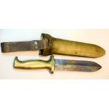 Rare C.E.Heinke Bronze Diver's Knife And Scabbard ***Reserve lowered***