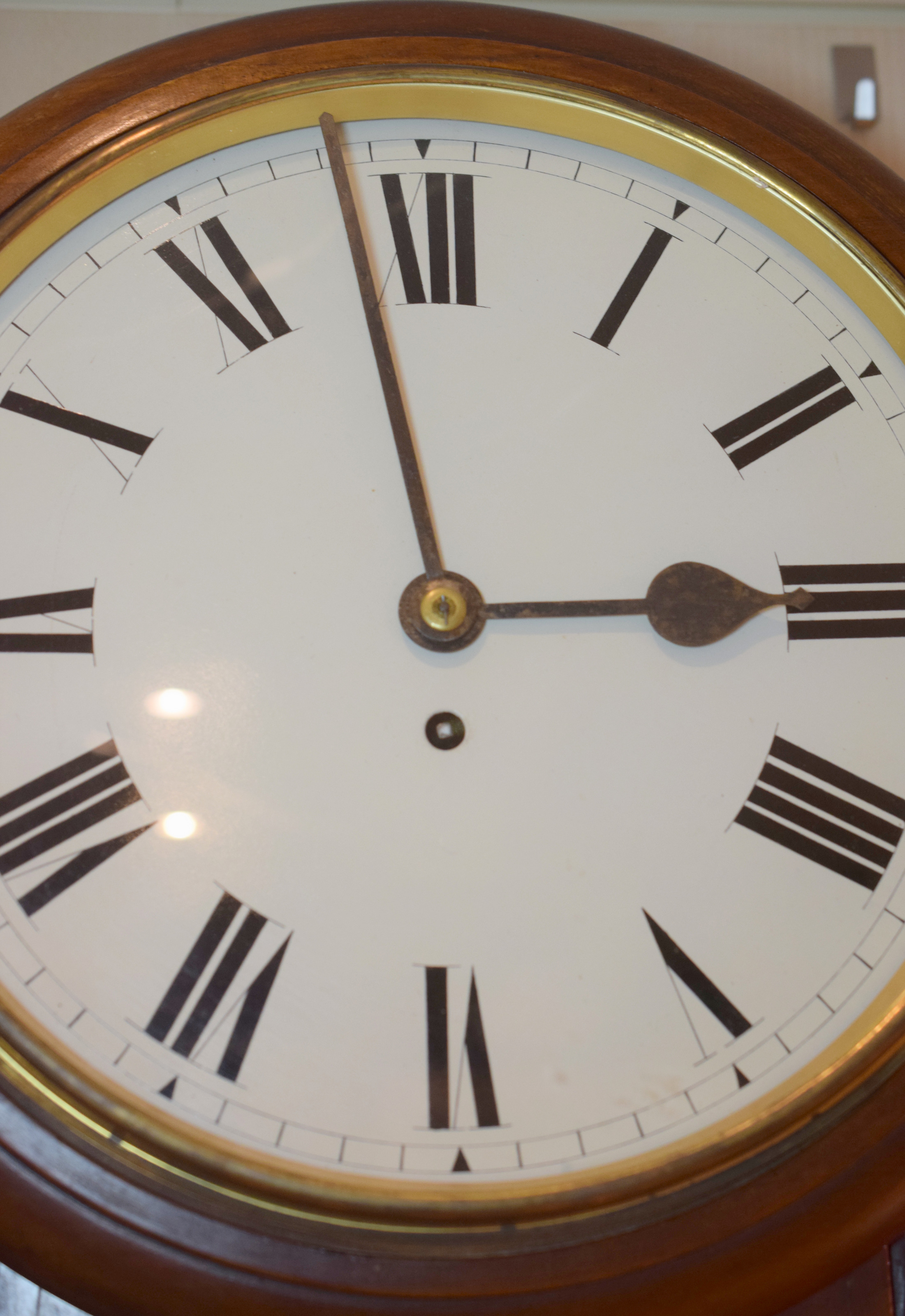 Mahogany Fusee Driven 19th Century School Clock In Running Order ***Reserve Lowered*** - Image 2 of 4