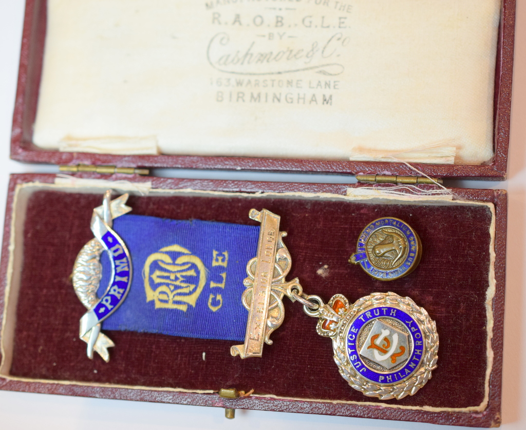 R.A.O.B. GLE Blue Ribboned Medal