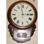 Mahogany Fusee Driven 19th Century School Clock In Running Order ***Reserve Lowered***