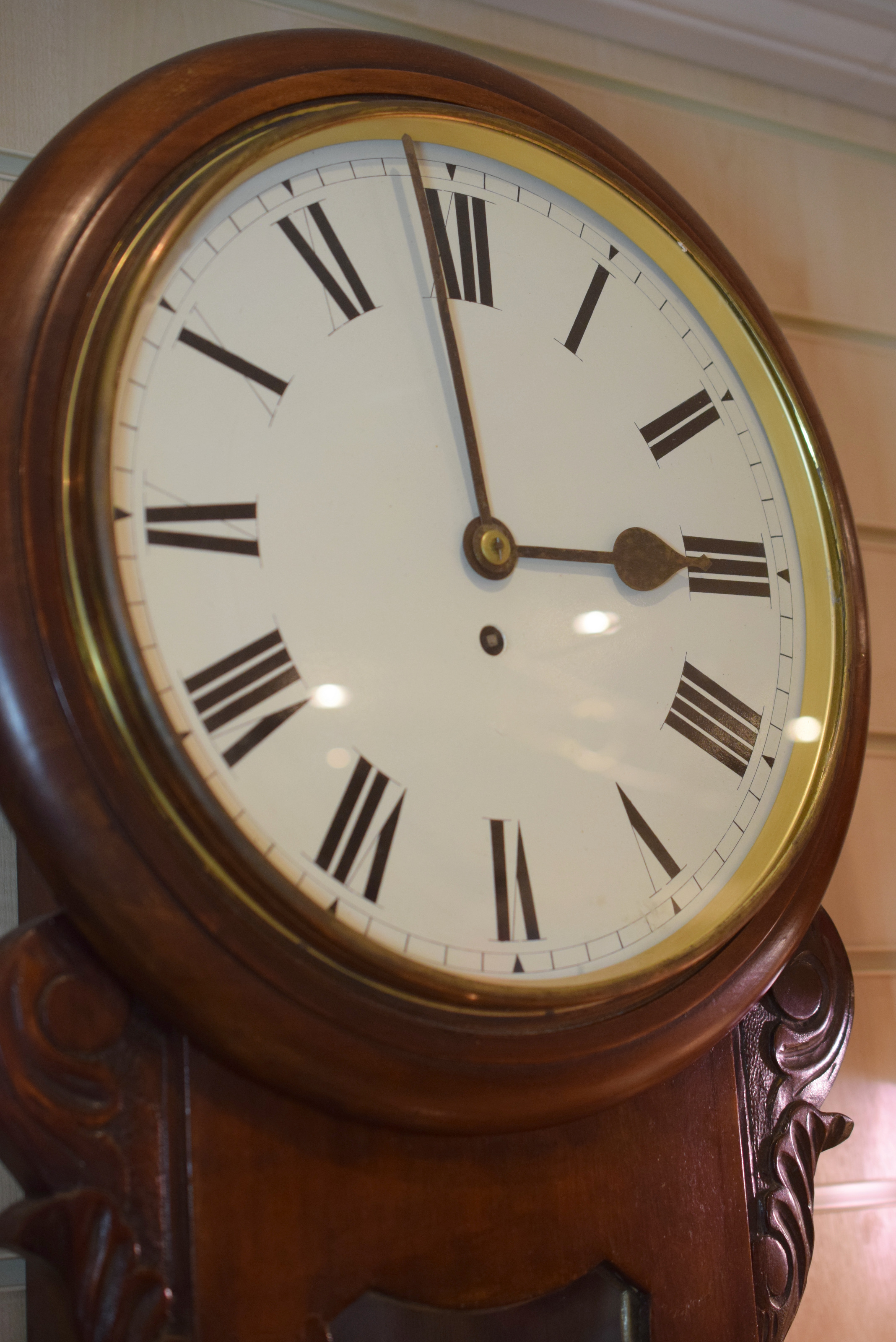 Mahogany Fusee Driven 19th Century School Clock In Running Order ***Reserve Lowered*** - Image 4 of 4