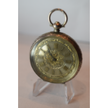 Small Engraved Silver Pocket Watch Running Well