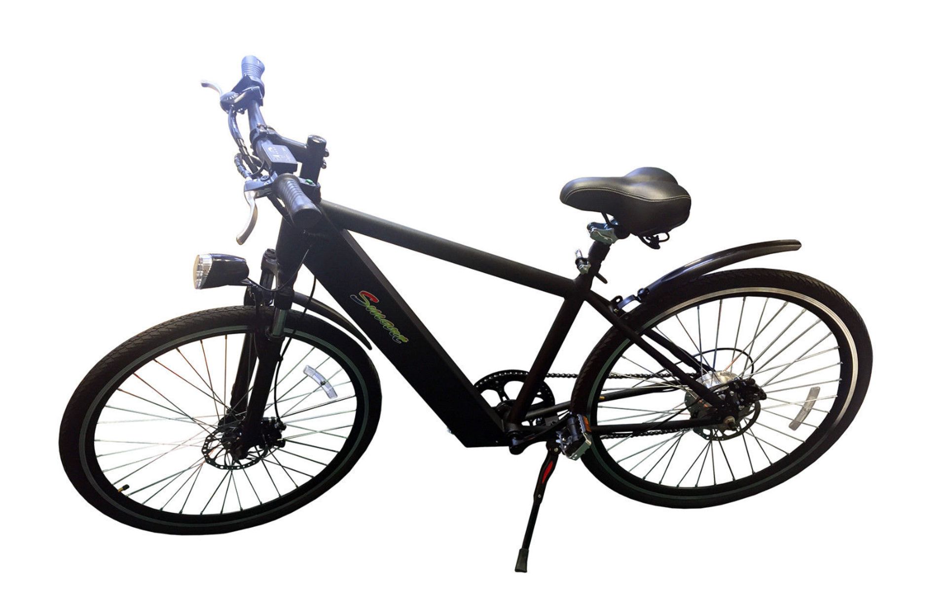 ELECTRIC BICYCLE - QTY: 1 The battery is hidden within the frame so looks like a conventional