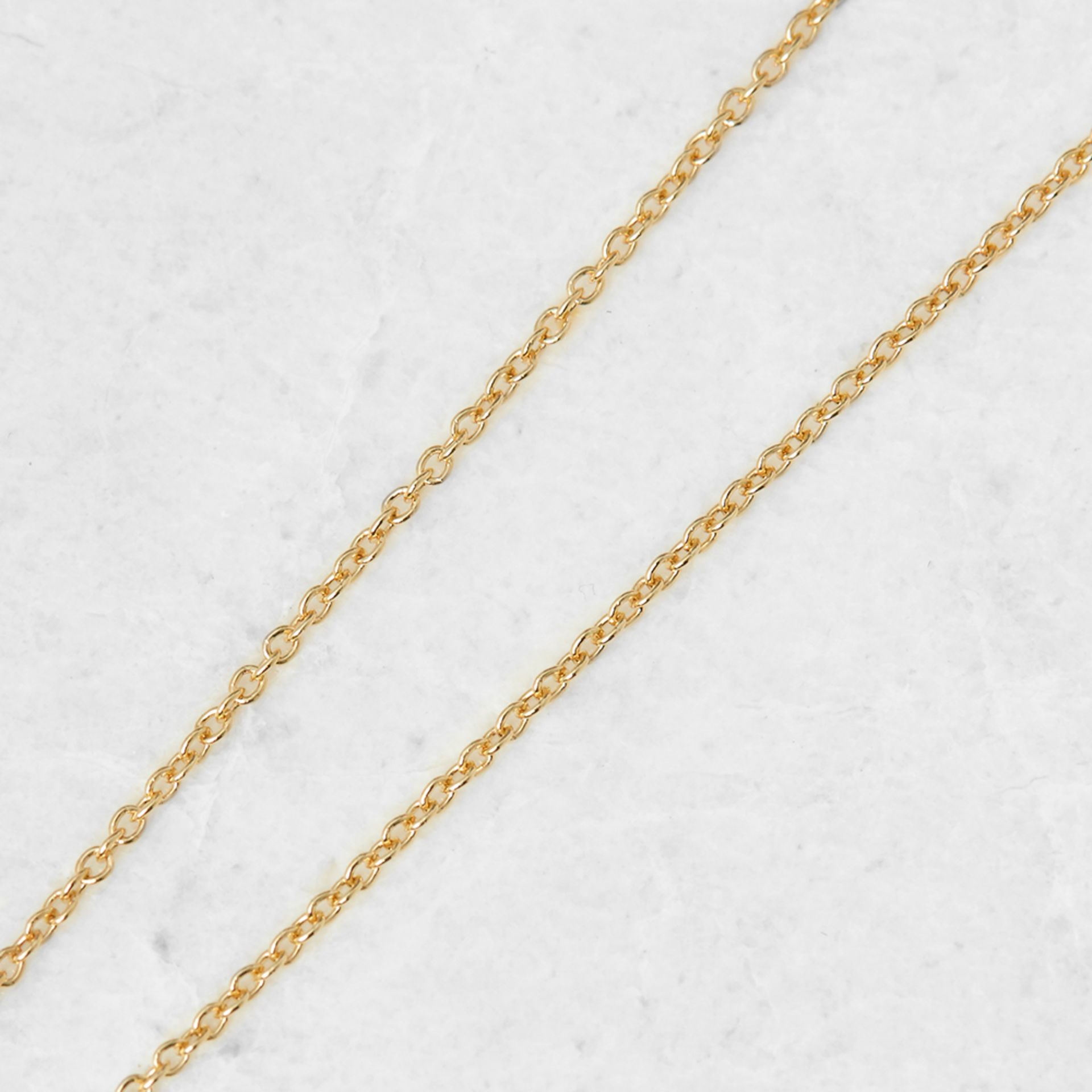 Tiffany & Co 18k Yellow Gold 2.00ct Diamond Open Heart Elsa Peretti Necklace - Image 4 of 6