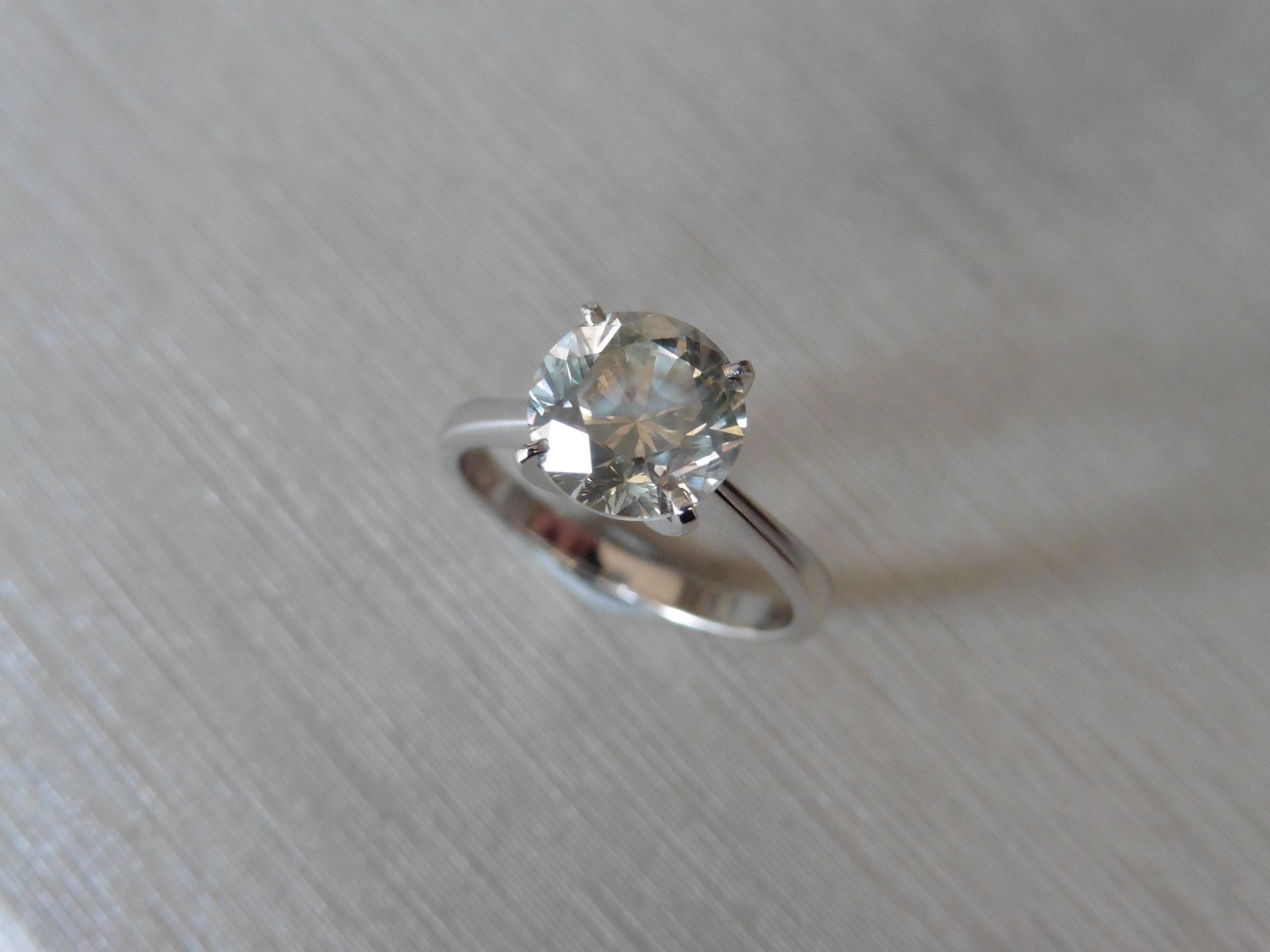 2.52ct diamond solitaire ring with a single brilliant cut diamond. L colour and si1 clarity. Set