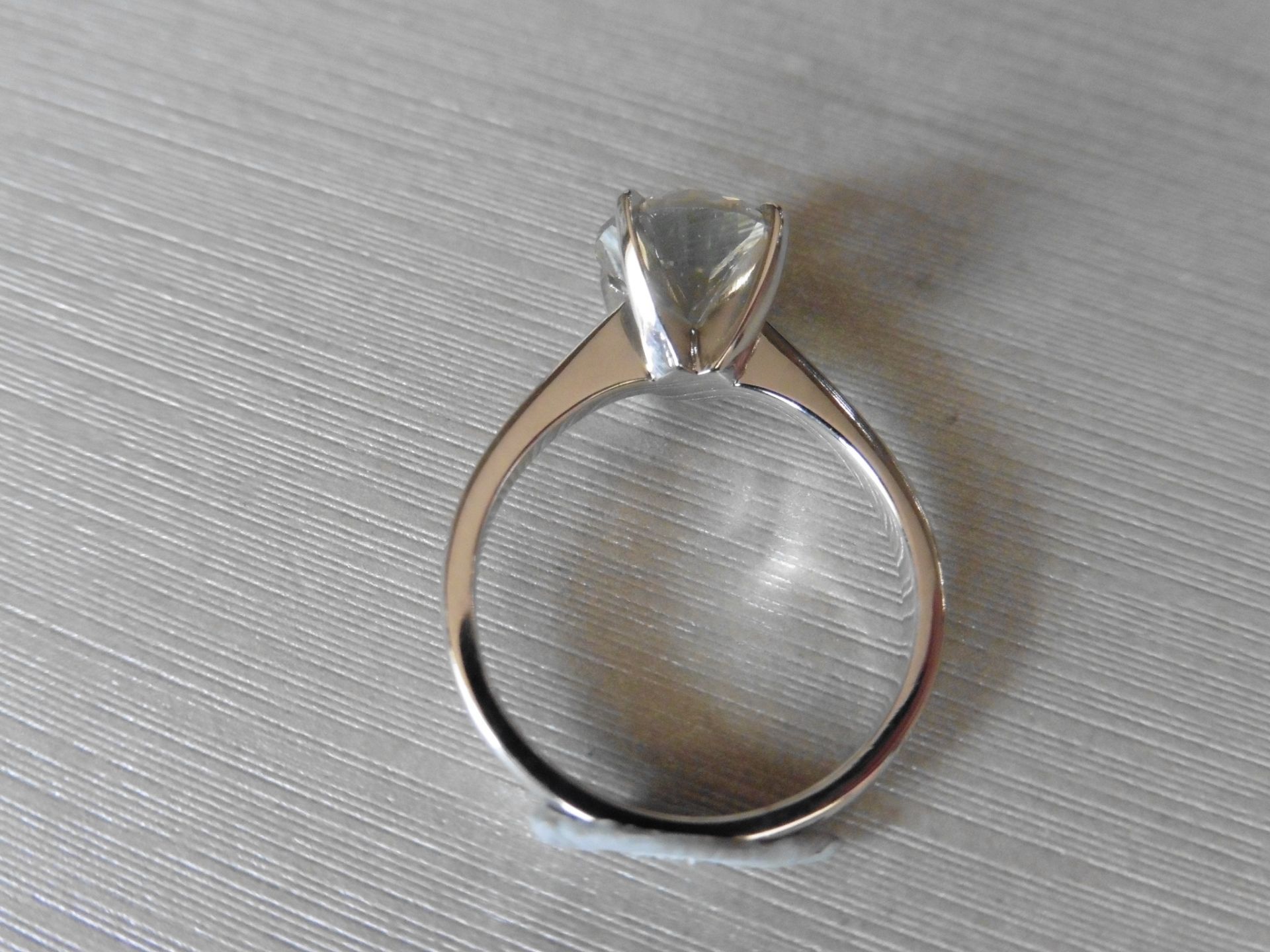 2.52ct diamond solitaire ring with a single brilliant cut diamond. L colour and si1 clarity. Set - Image 3 of 5