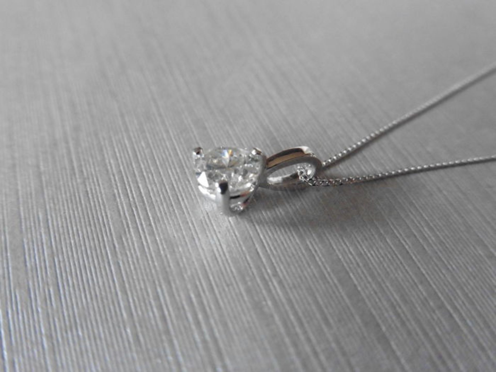 1.00ct diamond solitaire style pendant. Brilliant cut diamond, G /H colur, I1 clarity ( enhanced - Image 3 of 4