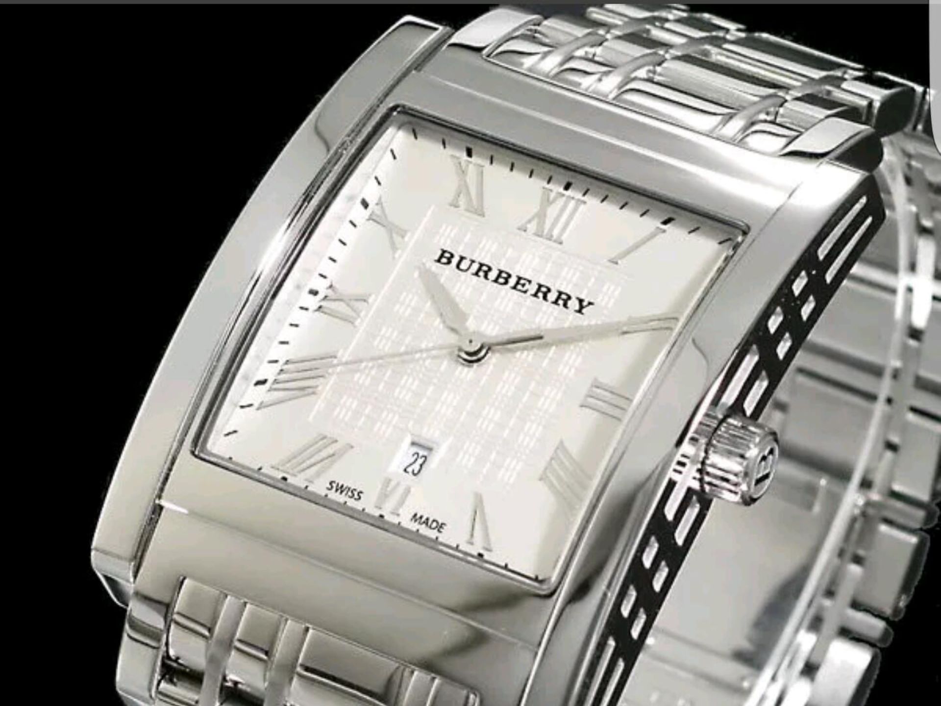 BRAND NEW GENTS BURBERRY WATCH, BU1550, COMPLETE WITH ORIGINAL BOX AND MANUAL - RRP £399 - Image 2 of 2