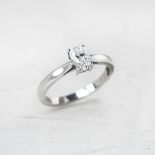 Mappin & Webb Platinum Oval Cut 0.50ct Diamond Ring