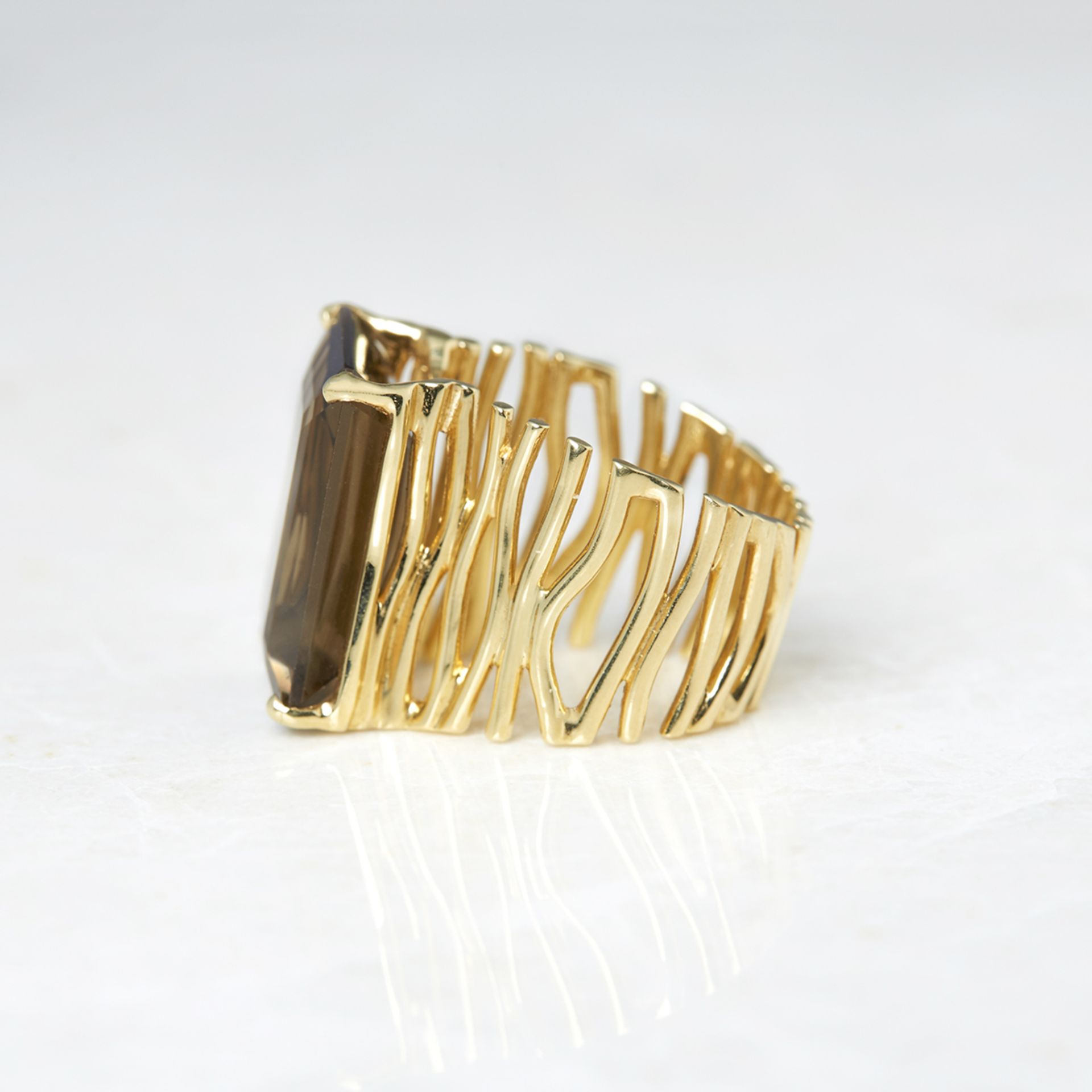 Carla Amorim 18k Yellow Gold Smoky Quartz Ring - Image 3 of 5