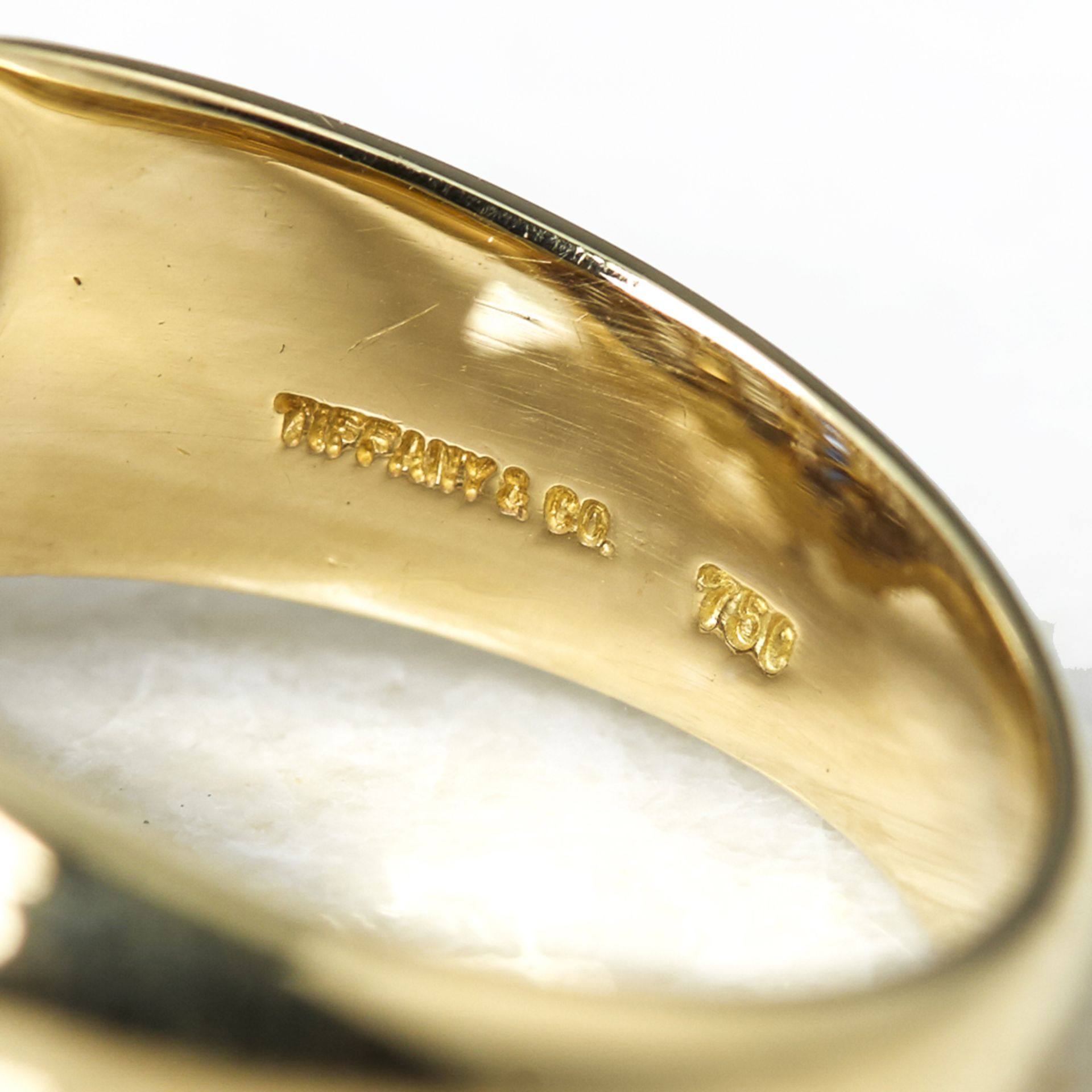 Tiffany & Co. 18k Yellow Gold 0.75ct Sapphire & 1.10ct Diamond Ring - Image 5 of 5