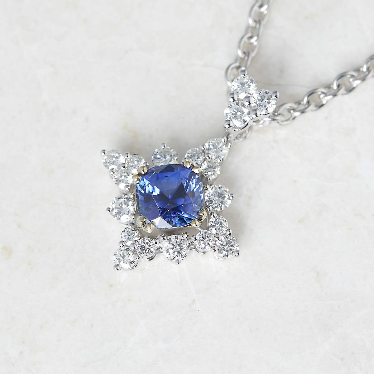 Picchiotti 18k White Gold 2.00ct Sapphire & 1.49ct Diamond Necklace - Image 2 of 6