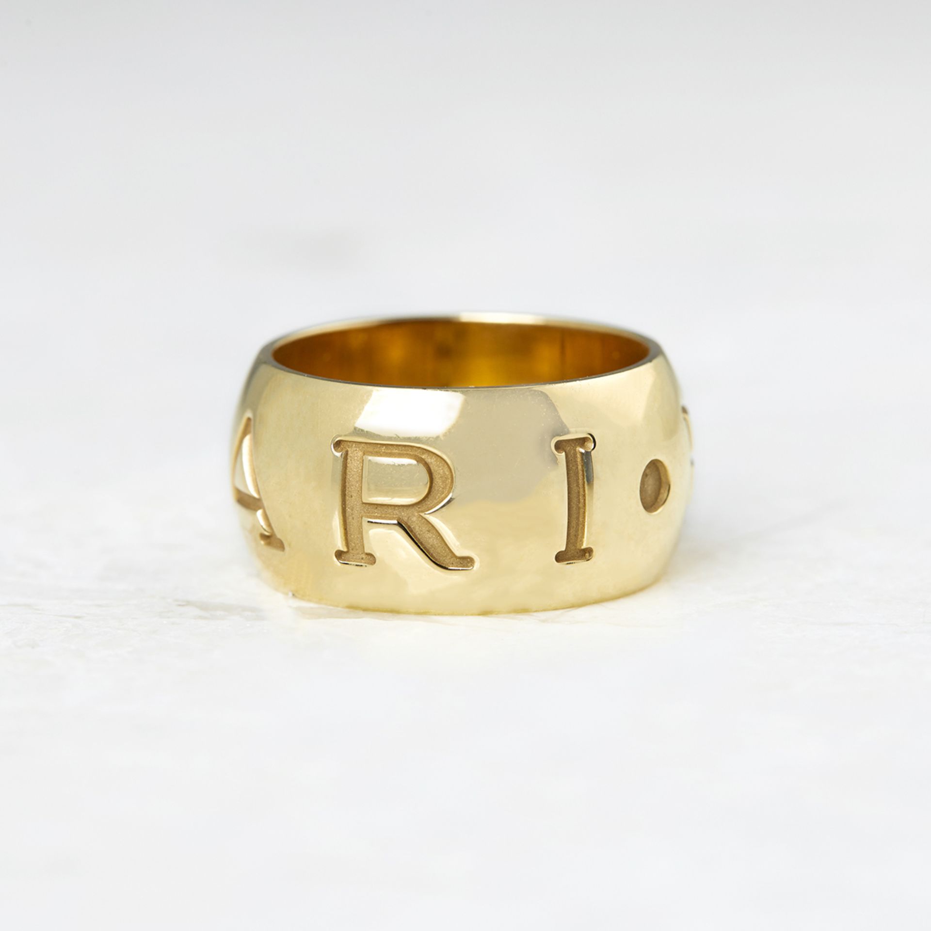 Bulgari 18k Yellow Gold Monologo Ring - Image 3 of 5