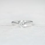 Mappin & Webb Platinum Oval Brilliant Cut 0.77ct Diamond Ring