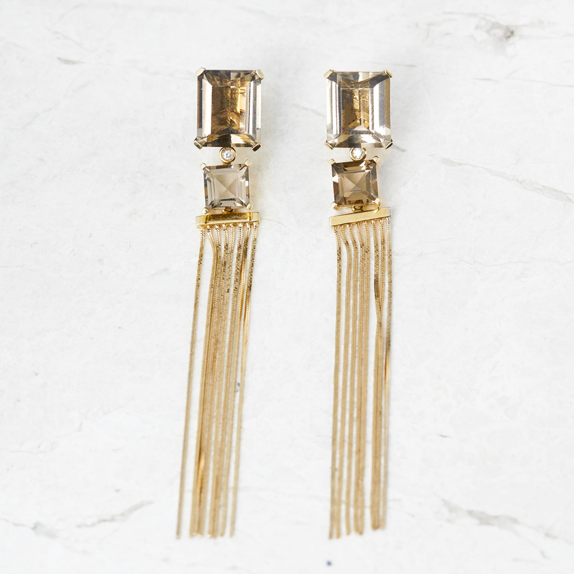 Carla Amorim 18k Yellow Gold Smoky Quartz Whisper Earrings